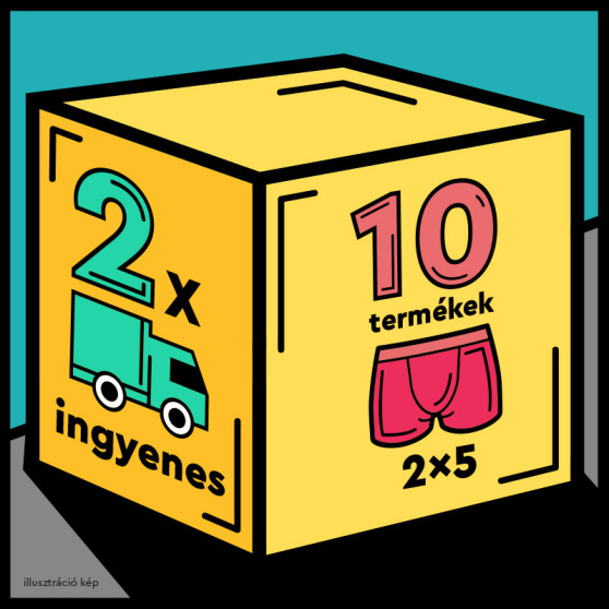 2x 5PACK férfi boxeralsó  sportgumi - negyedéves féléves előfizetés Nedeto