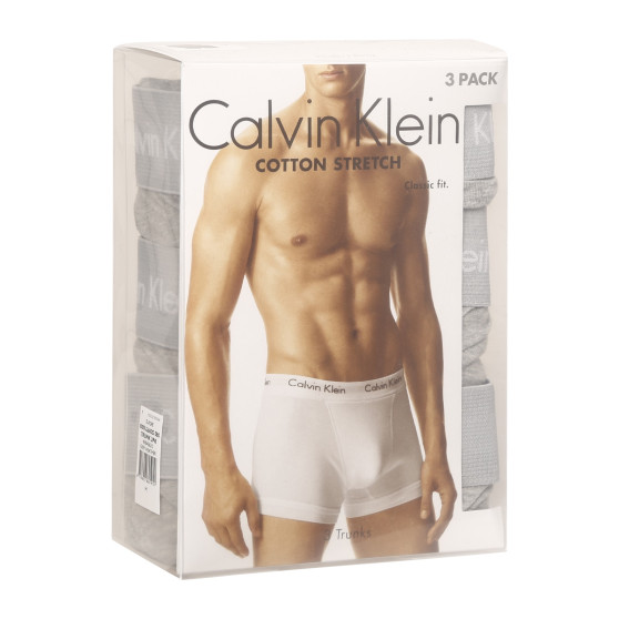 3PACK szürke Calvin Klein férfi boxeralsó (U2662G-080)