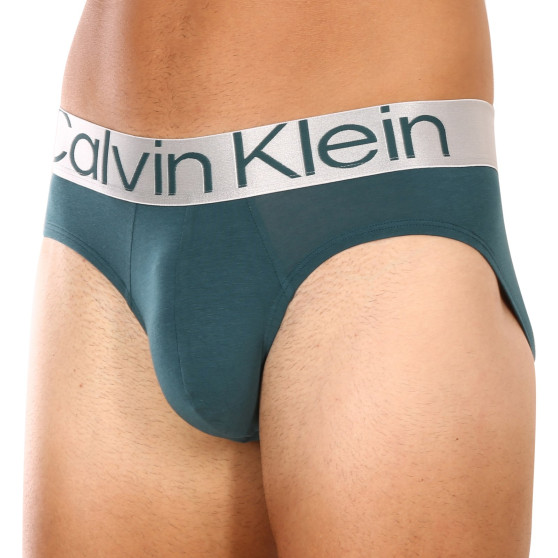 3PACK Férfi slip alsónadrág Calvin Klein tarka (NB3129A-GIC)