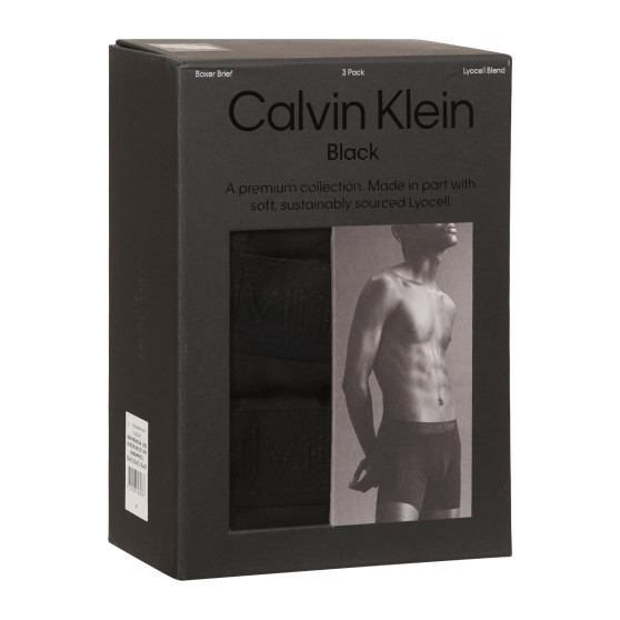 3PACK fekete Calvin Klein férfi boxeralsó (NB3652A-UB1)