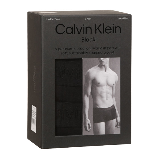 3PACK fekete Calvin Klein férfi boxeralsó (NB3651A-UB1)