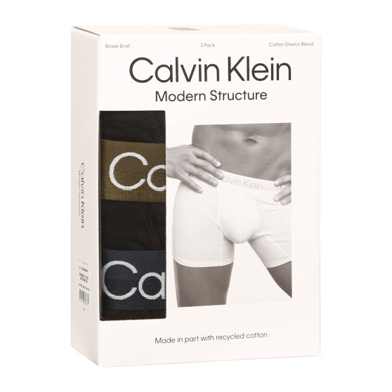 3PACK fekete Calvin Klein férfi boxeralsó (NB2971A-GZ5)