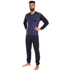 Foltýn Sötétkék  férfi pizsama (FPD14)
