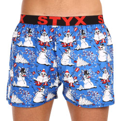 férfi klasszikus boxeralsó Styx art sport gumi karácsonyi hóemberek (B1751)