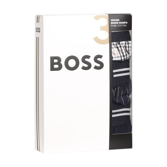 3PACK tarka BOSS férfi klasszikus boxeralsó (50480034 275)