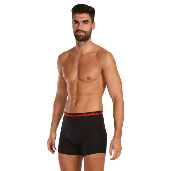 3PACK fekete HUGO férfi boxeralsó (50496713 002)