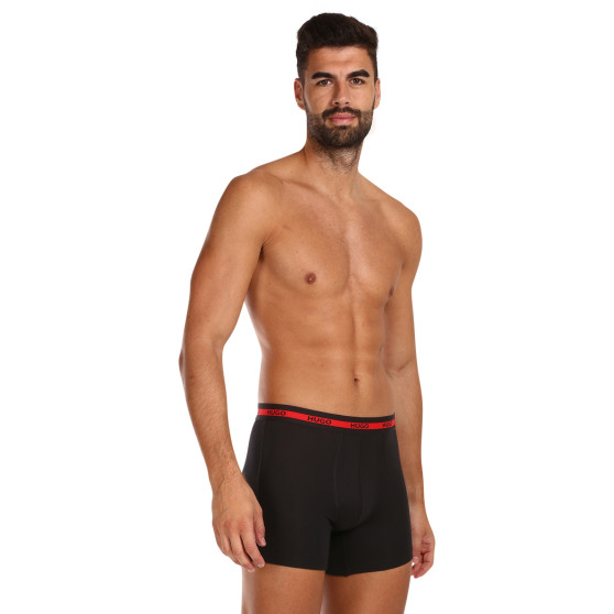 3PACK fekete HUGO férfi boxeralsó (50496713 002)