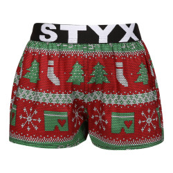Gyerekek klasszikus boxeralsó Styx művészet sport elasztikus karácsonyi kötött (BJ1658)