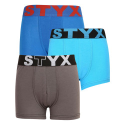 3PACK gyermek boxeralsó Styx sport gumi gumi több színben (3GJ10379)