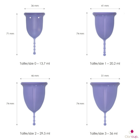 Menstruációs kehely Claricup Violet 1 (CLAR06)