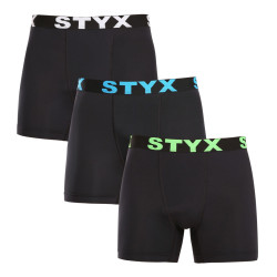3PACK Férfi funkcionális boxeralsó Styx fekete (3W96012)
