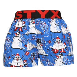 Gyerekek klasszikus boxeralsó Styx művészet sport gumi karácsonyi hóemberek (BJ1751)