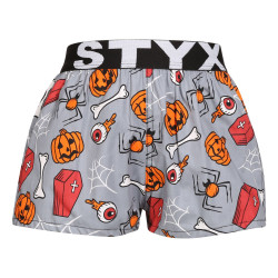 Gyerekek klasszikus boxeralsó Styx művészet sport gumi Halloween koporsók (BJ1752)