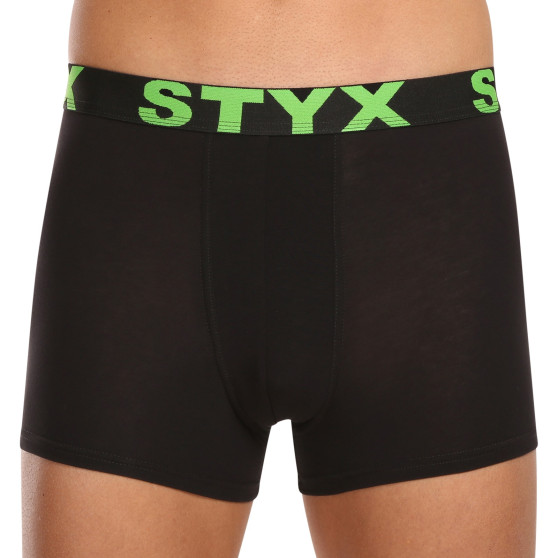 10PACK Fekete férfi boxeralsó Styx sport gumi (10G9601)