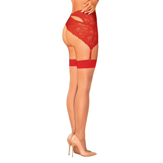 Női harisnya Obsessive piros (S814 stockings)