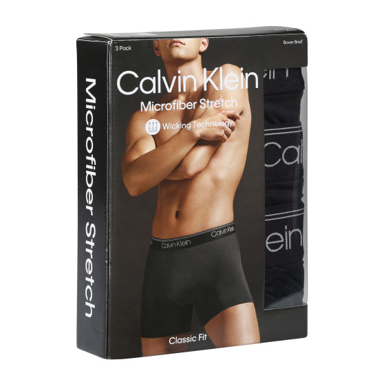 3PACK fekete Calvin Klein férfi boxeralsó (NB2570A-UB1)