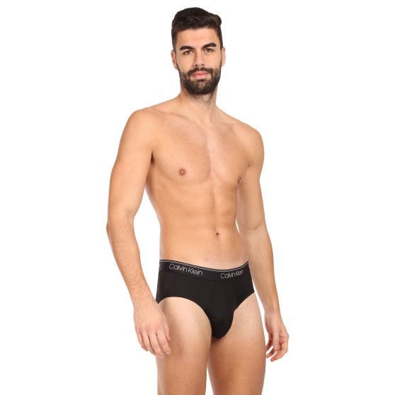 3PACK Fekete Calvin Klein férfi slip alsónadrág (NB2568A-UB1)