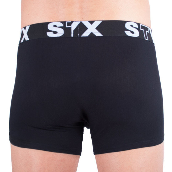 3PACK férfi boxeralsó Styx sport gumi túlméretezett fekete (3R960)