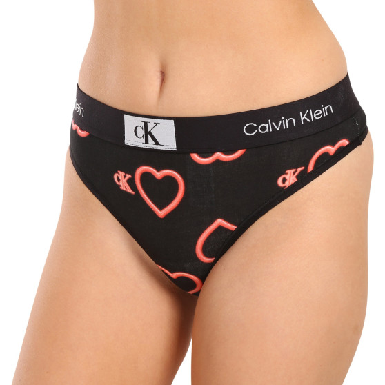 Fekete Calvin Klein női tanga (QF7479E-H1R)