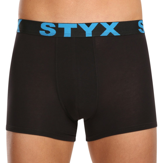 5PACK Fekete férfi boxeralsó Styx sport gumi (5G9601)