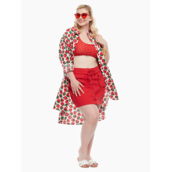 Vidám női póló ruha Dedoles Strawberries (D-F-SCL-AP-SD-C-1271)