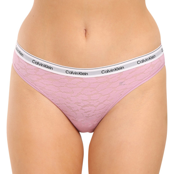 3PACK nagyméretű tarka Calvin Klein női alsók (QD5080E-GP9)
