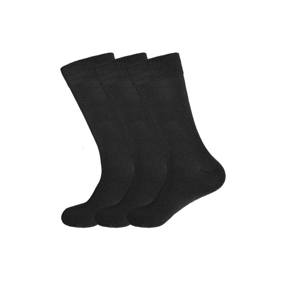 3PACK fekete hosszú Gianvaglia zokni (SK-201)
