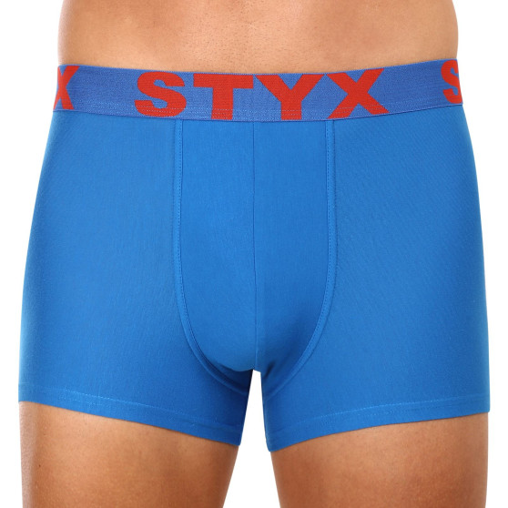 3PACK Kék férfi boxeralsó Styx sport gumi (3G1167)