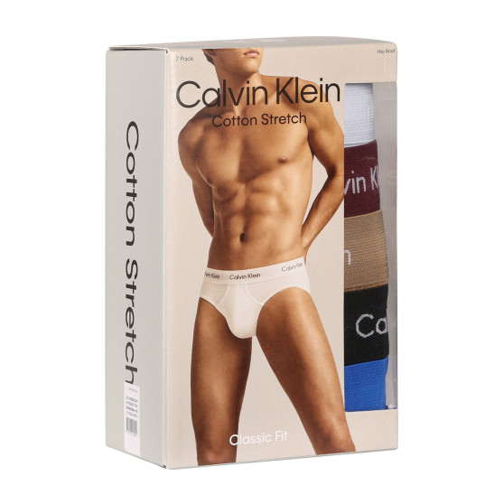7PACK Férfi slip alsónadrág Calvin Klein tarka (NB3884A-N6S)