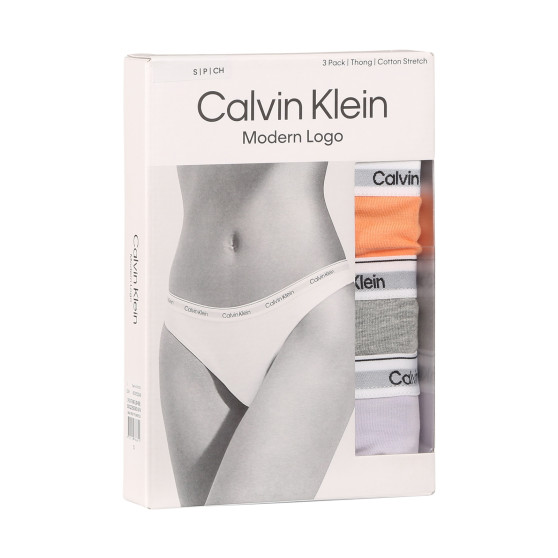 3PACK tarka Calvin Klein női tanga (QD5209E-NPA)