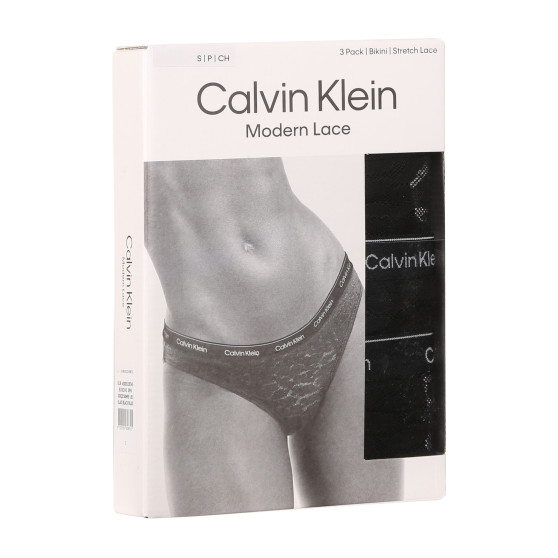3PACK fekete Calvin Klein női alsók (QD5069E-UB1)