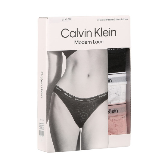 3PACK tarka Calvin Klein női brazil alsó (QD5225E-N8I)