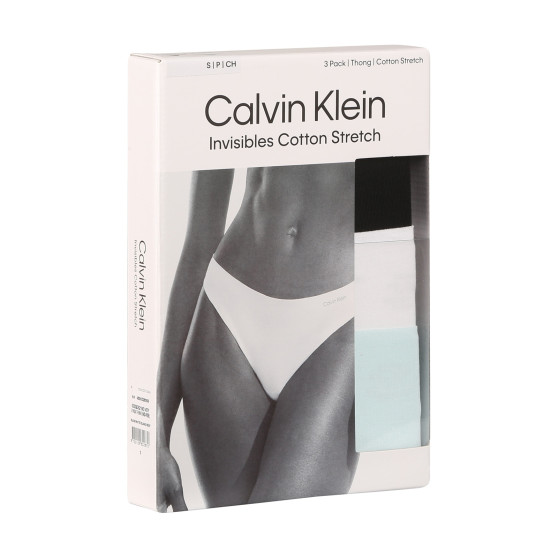 3PACK tarka Calvin Klein női tanga (QD5219E-NOY)