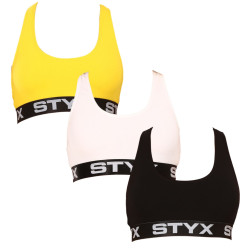 3PACK női sportmelltartóStyx többszínű (3IP09018)