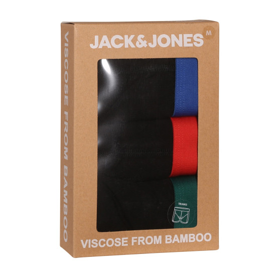 3PACK fekete Jack and Jones férfi boxeralsó (12240403)