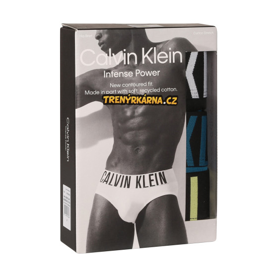 3PACK Férfi slip alsónadrág Calvin Klein tarka (NB3704A-OG5)
