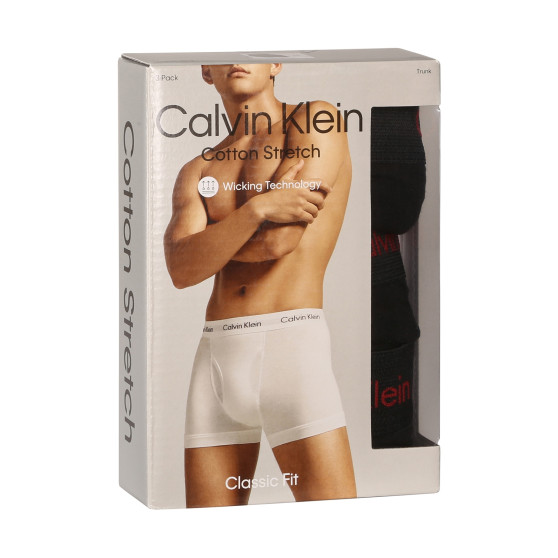 3PACK fekete Calvin Klein férfi boxeralsó (NB2615A-NC1)