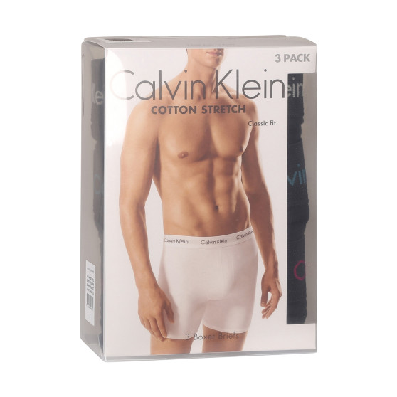3PACK fekete Calvin Klein férfi boxeralsó (NB1770A-MXI)