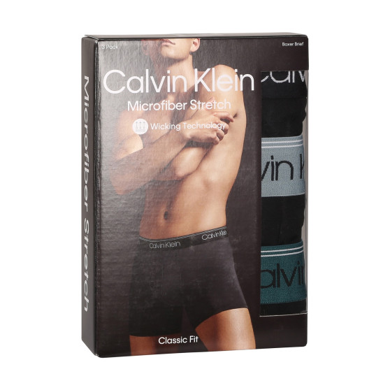 3PACK fekete Calvin Klein férfi boxeralsó (NB2570A-N2L)