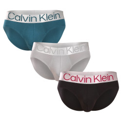 3PACK Férfi slip alsónadrág Calvin Klein tarka (NB3129A-NA9)