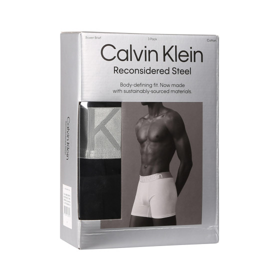 3PACK fekete Calvin Klein férfi boxeralsó (NB3131A-NC4)