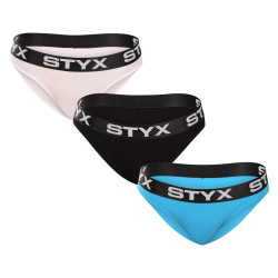 3PACK női bugyi Styx sportos elasztikus több színű elasztikus több színű (3IK96019)