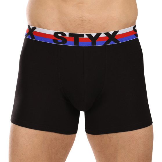 3PACK férfi boxeralsó Styx hosszú sportos elasztikus többszínű tricolor trikolor (3U19001)