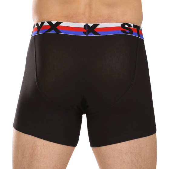 3PACK férfi boxeralsó Styx hosszú sportos elasztikus többszínű tricolor trikolor (3U19001)