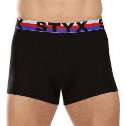 Férfi boxeralsó Styx sport elasztikus fekete tricolor (G1960)