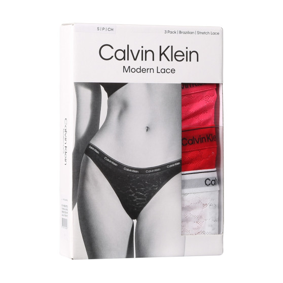 3PACK tarka Calvin Klein női brazil alsó (QD5225E-NPC)