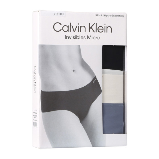 3PACK női bugyi Calvin Klein varrás nélküli többszínű női bugyi (QD3559E-NP0)