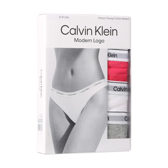 3PACK tarka Calvin Klein női tanga (QD5209E-NP4)