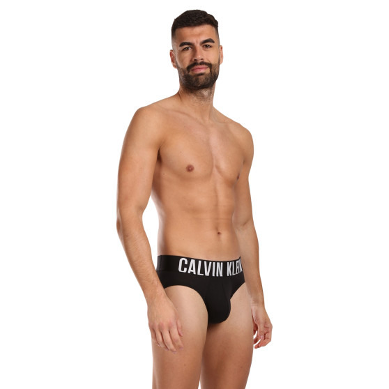 3PACK Fekete Calvin Klein férfi slip alsónadrág (NB3607A-UB1)