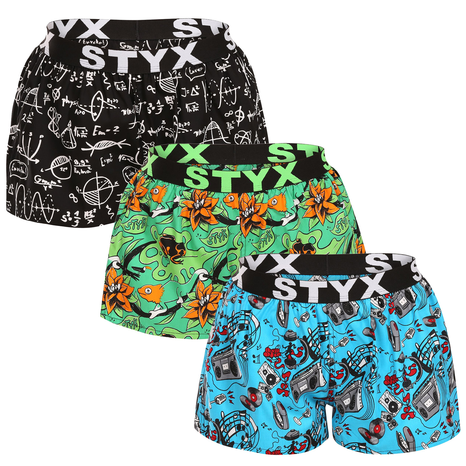 3PACK női klasszikus boxeralsó Styx art sport gumiból multicolor (3T15782) XXL